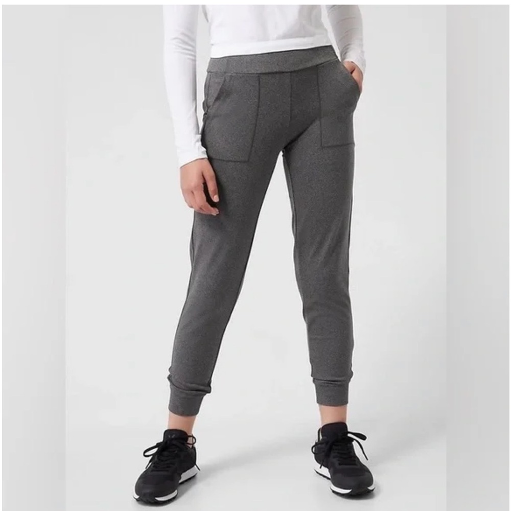 Athleta Girl Powervita Buttery Soft Jogger Large/12 Dark Heather Grey LIKE NEW!